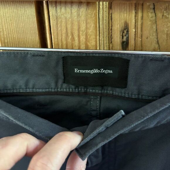 Men's Ermenegildo Zegna 42 x 30 Charcoal Dark Gray Jeans Denim Straight Leg Jean - Picture 6 of 15